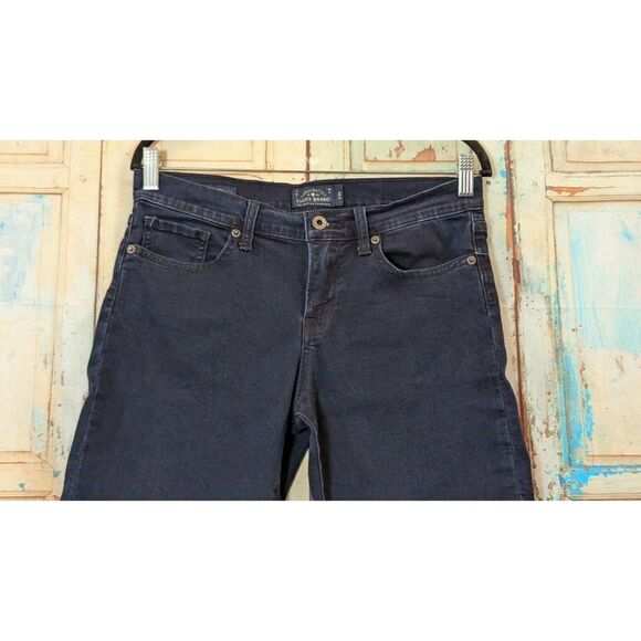 Lucky Brand Womens Size 6/28 Blue Dark Wash Mid Rise Denim Bermuda Shorts - Picture 4 of 9